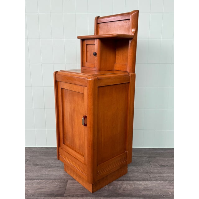 Tall Antique Wooden Nightstand, 1930s For Sale - Image 12 of 14