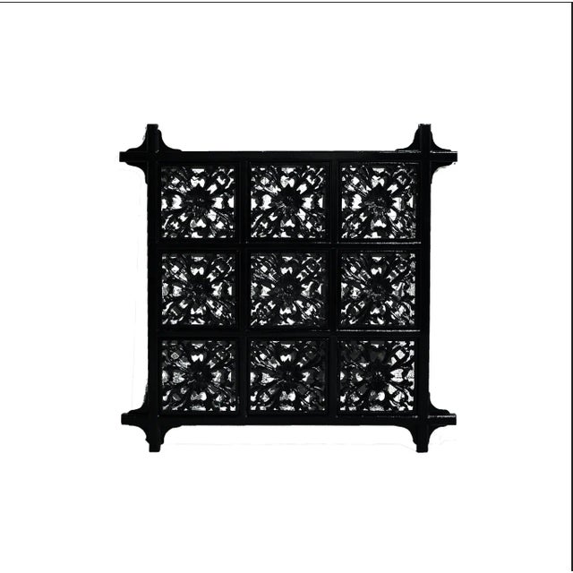 Contemporary Chinoiserie Wall Panel Wall Art in Black For Sale - Image 9 of 10