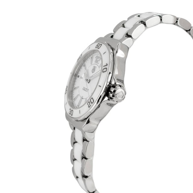 Tag Heuer Ladies Tag Heuer Formula 1 37mm Wah1211 White Ceramic Steel Quartz Watch For Sale - Image 4 of 10