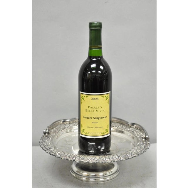 Early 20th Century Meriden Art Nouveau Silver Plated Floral Repousse Bread Pastry Brides Basket For Sale - Image 17 of 17