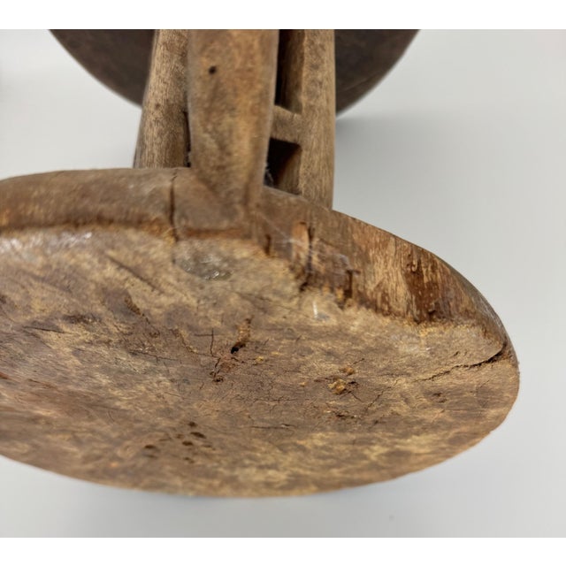 Vintage Hand-Carved African Stool For Sale In Los Angeles - Image 6 of 7