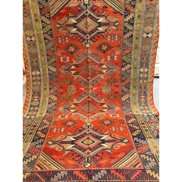 Vintage Caucasian Shirvan Pole Medallion Tribal Rug - 9'0" X 4'6" For Sale - Image 4 of 15