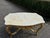 1940s 1940s French Louis XVI Gold Beech & Marble Coffee Table For Sale - Image 5 of 12