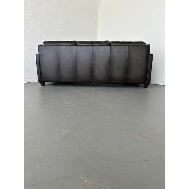 Pottery Barn Buchanan Leather Sofa Chairish