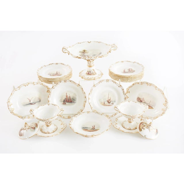 Ceramic Antique English Porcelain Luncheon Service, 24 Pieces For Sale - Image 7 of 13
