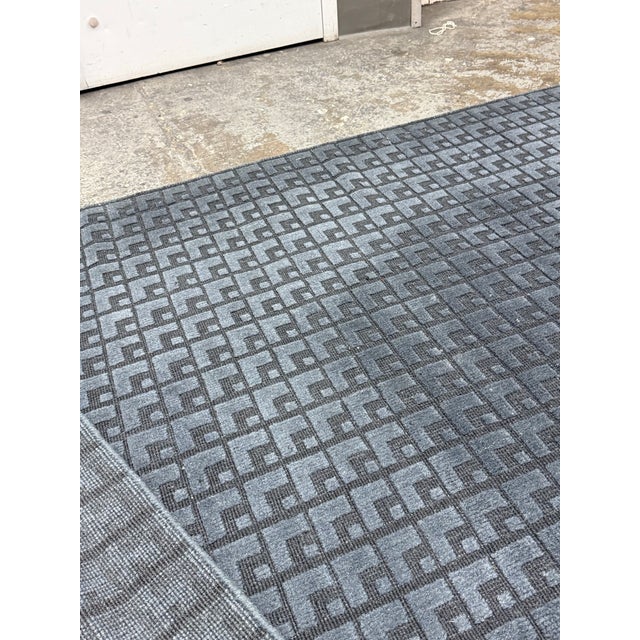 Modern 5ft X 8ft Room & Board Modo Ink Wool Rug For Sale - Image 3 of 12
