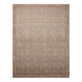 Angela Rose x Loloi Aubrey Rug Blue / Terracotta 5'-0" x 7'-0" Area Rug For Sale