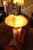 Vintage Art Nouveau Blown Glass Table Lamp W/ Brass Base, Caramel Slag, Houze For Sale - Image 11 of 15