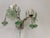 1920s C 1920 Rare Set Four Green Murano Flowers Ribbon Crystal Sconces One of Kind For Sale - Image 5 of 12