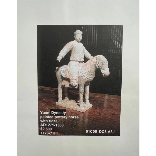 Ceramic Chinese Tang Dynasty Earthenware Horse and Rider Tomb Figure (Mingqi), 618-907ad For Sale - Image 7 of 8