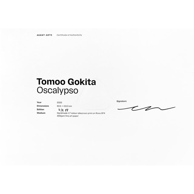 Tomoo Gokita, Oscalypso, Rare Hand Signed Screen Print, 32 X 28 In. Framed, 2022 For Sale - Image 4 of 4