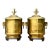 Vintage Brass Medallion Ring Lamps - A Pair For Sale