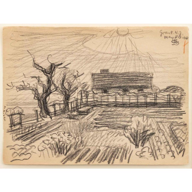 Paper Oscar F. Bluemner Landscapes Graphite, 1910, 2 For Sale - Image 7 of 13