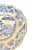 Royal Blue Vintage Hand-Painted Blue and White Chinoiserie Ruffle Bowl With Island Pagoda Scene. For Sale - Image 8 of 10