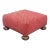 Late 20th Century William and Mary Style Upholstered Footstool Ottoman For Sale