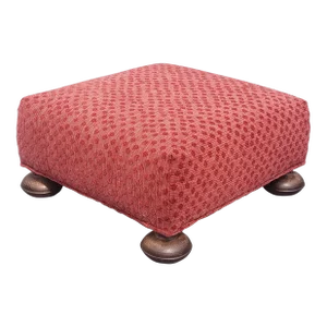 Late 20th Century William and Mary Style Upholstered Footstool Ottoman