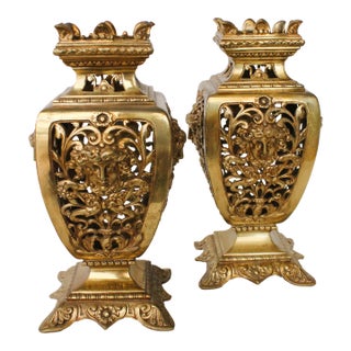 French Louis XVI Ormolu Gilt Bronze Decorative Urns/Pair For Sale