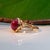 7.8Ct Star Ruby Cabochon North South Ring With Earth-Mined Diamond Accents: Solid 14k Gold, Size 6.75 For Sale In Columbus - Image 6 of 9