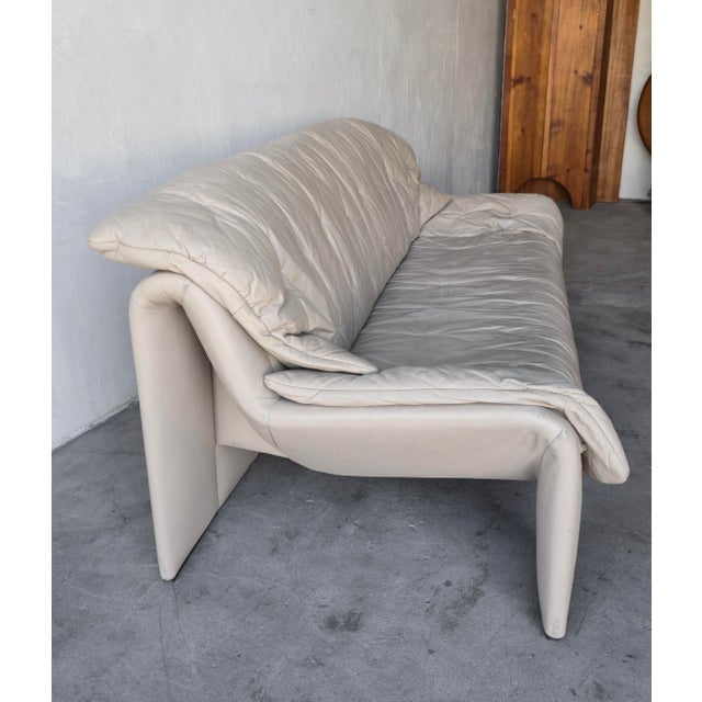 1970s 1970s Post Modern Leather Sofa by Intertime Switzerland For Sale - Image 5 of 8