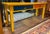Yellow Vintage Large School or Lab Table , or Desk, With Painted Bright Yellow With Blue and Orange Drawers For Sale - Image 8 of 12