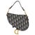 Christian Dior Navy Oblique Canvas Mini Saddle Bag For Sale - Image 4 of 8