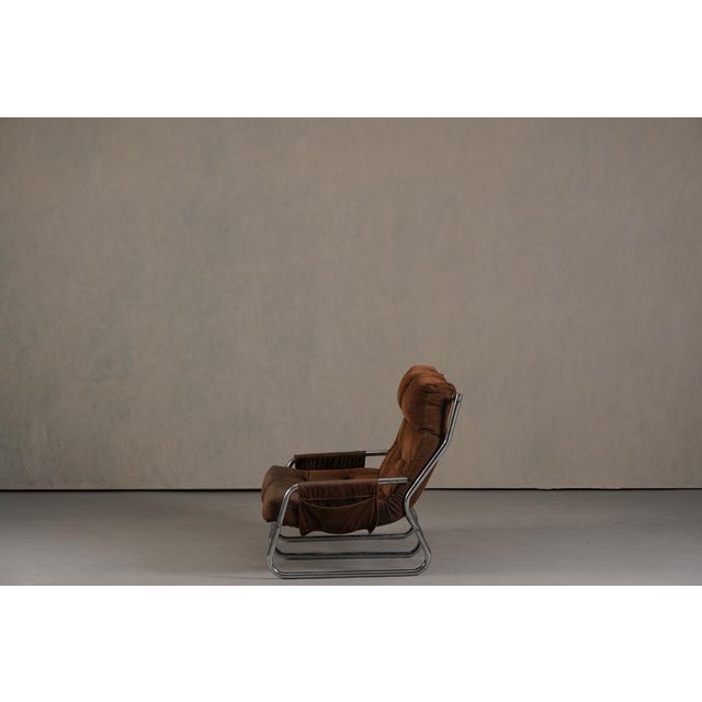 Brown Mid-Century Armchair and Sofa Set by Gillis Lundgren for Ikea, Sweden, 1970s, Set of 2 For Sale - Image 8 of 18