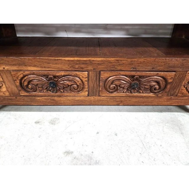 Vintage Sideboard Buffet Tv Console Sofa Table For Sale - Image 10 of 12