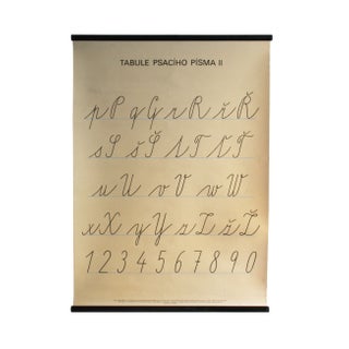 Vintage Czech School Poster, 1990 For Sale