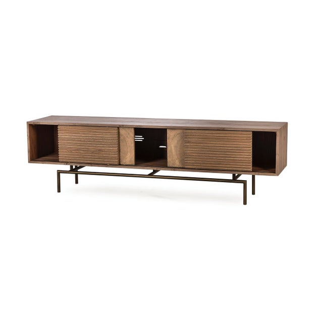 Silver Oak Low Media Console Chairish