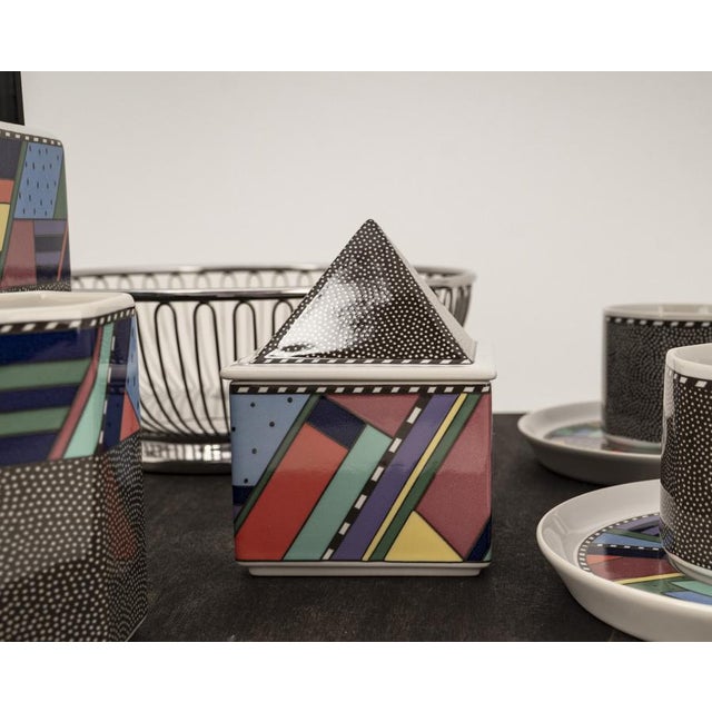 Aqua Tête-à-Tête Breakfast Set from Rosenthal, 1990, Set of 11 For Sale - Image 8 of 15