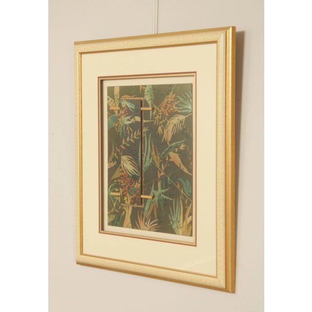 Contemporary Late 20th Century Rain Forest' Mixed Media Collage, Signed 'P. Fitch' For Sale - Image 3 of 13