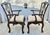 Vintage (1980's) Pair of Arm Chairs has a Chippendale Style. Made by Henredon Furniture. Wood Frames. Solid Mahogany....