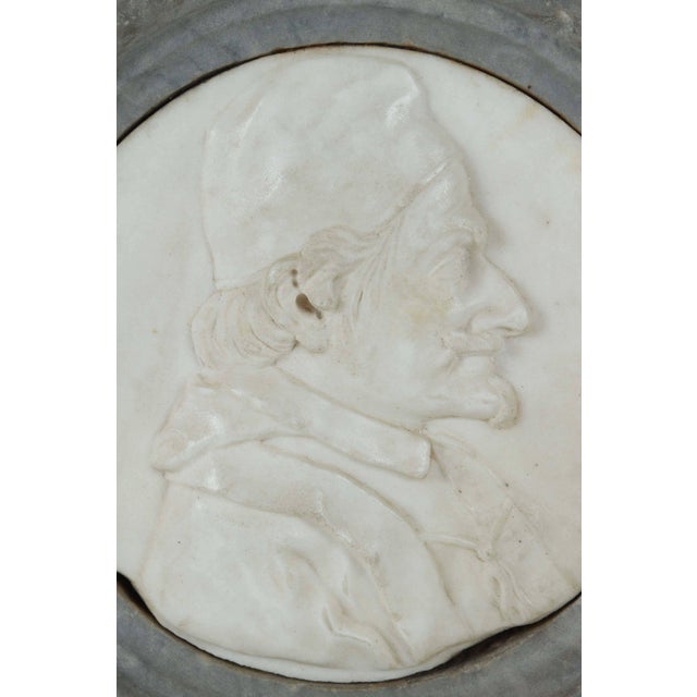 Figurative 18th Century, Italian Marble Relief Portrait For Sale - Image 3 of 9
