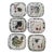 Late 20th Century Suki Diamond-Signed Stoneware Wall Plates Featuring Farm Animals, Set of 6 For Sale