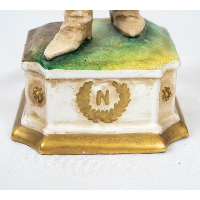 Antique 20th Century Polychrome Capodimonte Porcelain Sculptures Depicting Napoleonic Soldiers, Naples, Set of 3 For Sale - Image 4 of 9