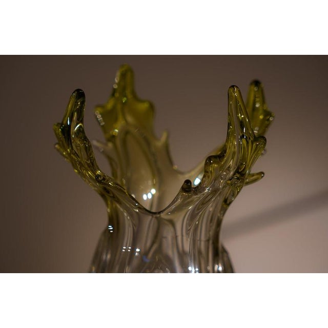 Green Murano Glass Vase For Sale - Image 3 of 4