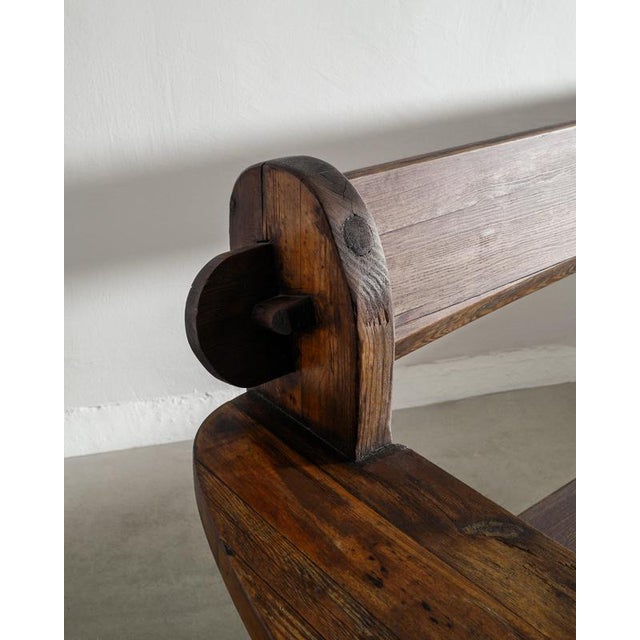 1930s Early Swedish Modern Wooden Three Seater Berga Pine Sofa by David Rosèn for Nordiska Kompaniet, 1930s For Sale - Image 5 of 7