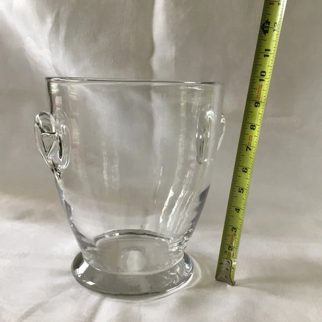Vintage Large Clear Glass Ice Bucket With Tongs. Chairish