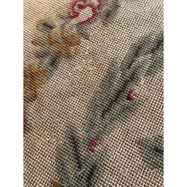 French Needlepoint Chair Cover Tapestry from Bobyrug, 1890s For Sale - Image 11 of 18