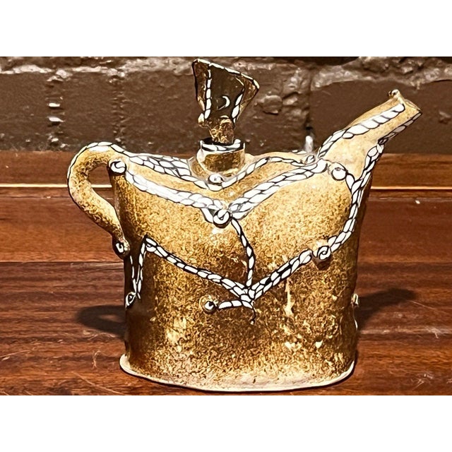Contemporary Contemporary Gerry Wallace Studio Art Pottery Slab Built Teapot Figurinal Lid Cerami For Sale - Image 3 of 9