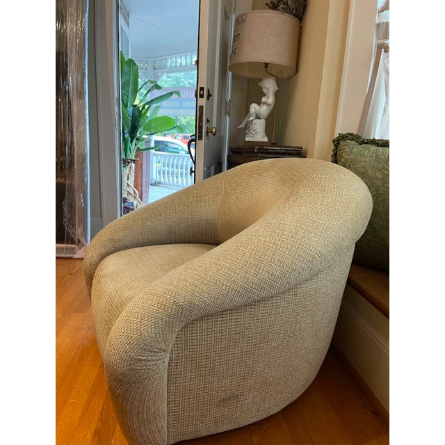 1980s Pair of Club Chairs by Robert Scott For Sale In Greensboro - Image 6 of 10