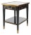 Black Laquer and Brass Greek Key End Table For Sale