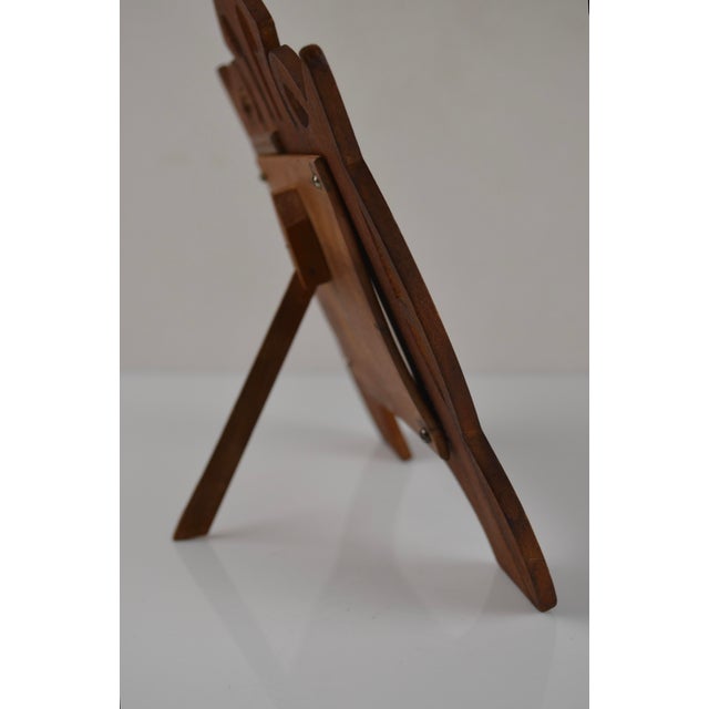Charming Art Nouveau picture frame handcrafted in carved wood, dating from the early 20th century, circa 1900–1910. It...