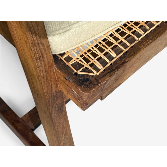 Pierre Jeanneret, Six Dining Chairs, Teak, Cane, Chandigarh, India, 1960s For Sale - Image 15 of 16