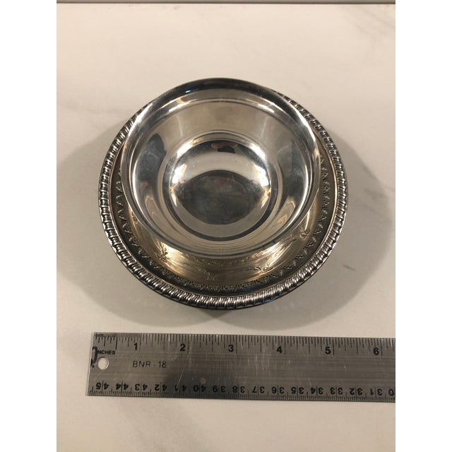 English Silver Condiment / Sauce Bowl With Saucer For Sale - Image 15 of 15