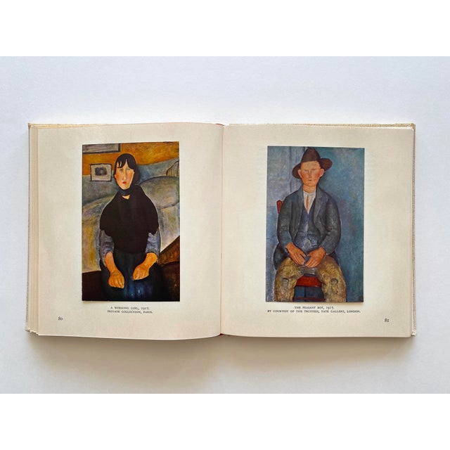 Amedeo Modigliani Vintage 1958 First Edition Lithograph Print Mid Century Modernist Hardcover Art Book For Sale - Image 12 of 18