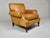 Rustic Pottery Barn Brooklyn Leather Armchair on Casters For Sale - Image 3 of 12