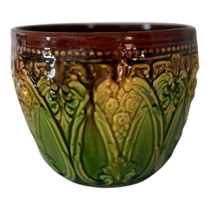 Antique Art Nouveau Majolica Jardinière by Weller Art Pottery