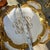 Ceramic 1970s Pair of White and Gold Ceramic Monogrammed Plates For Sale - Image 7 of 8