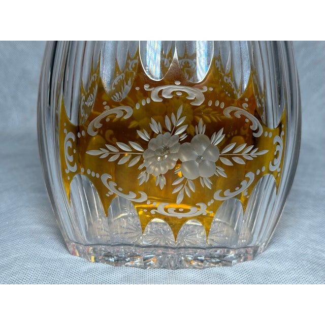 Art Deco Crystal Carafe from Josephinenhütte Glassworks, 1930s For Sale - Image 4 of 12